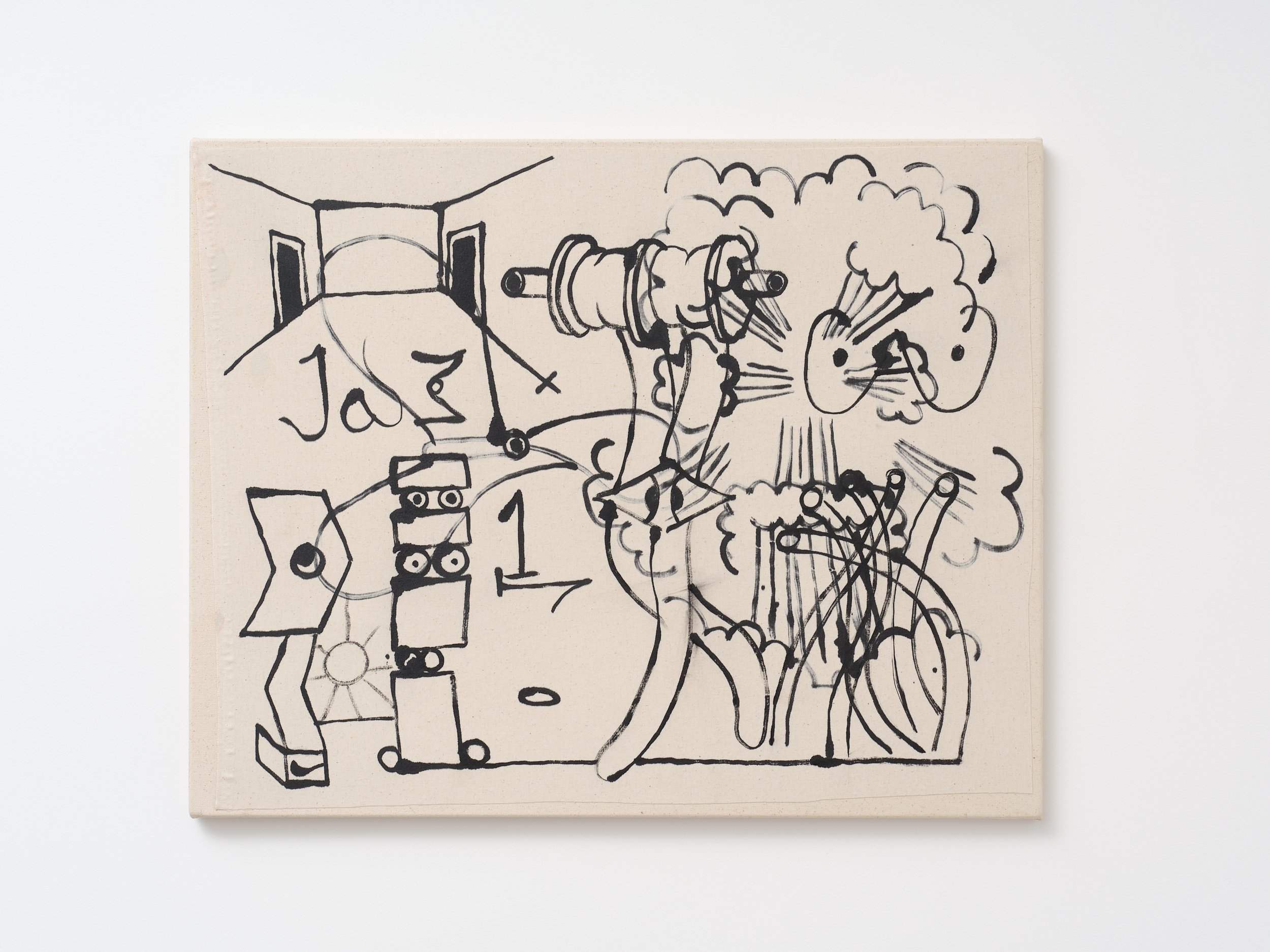   Trial  2025 acrylic on canvas 650 x 760mm 