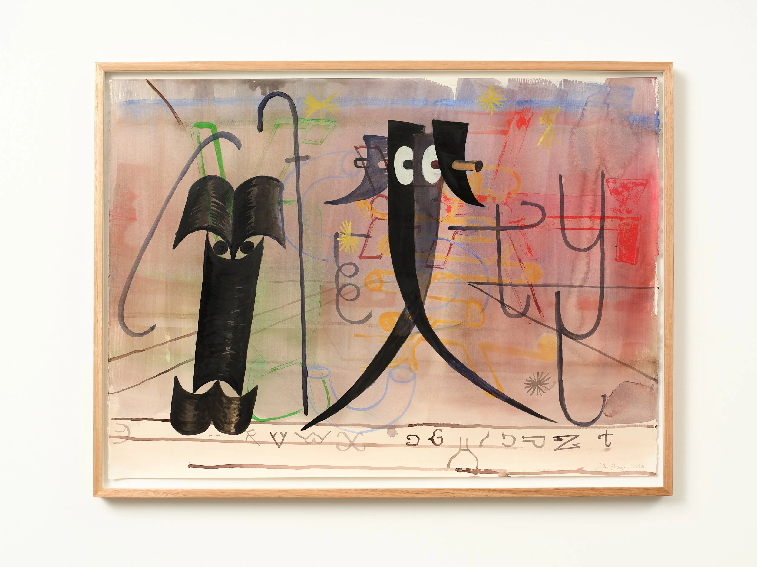   Crossing  2026 acrylic on paper 560 x 760mm (framed) 