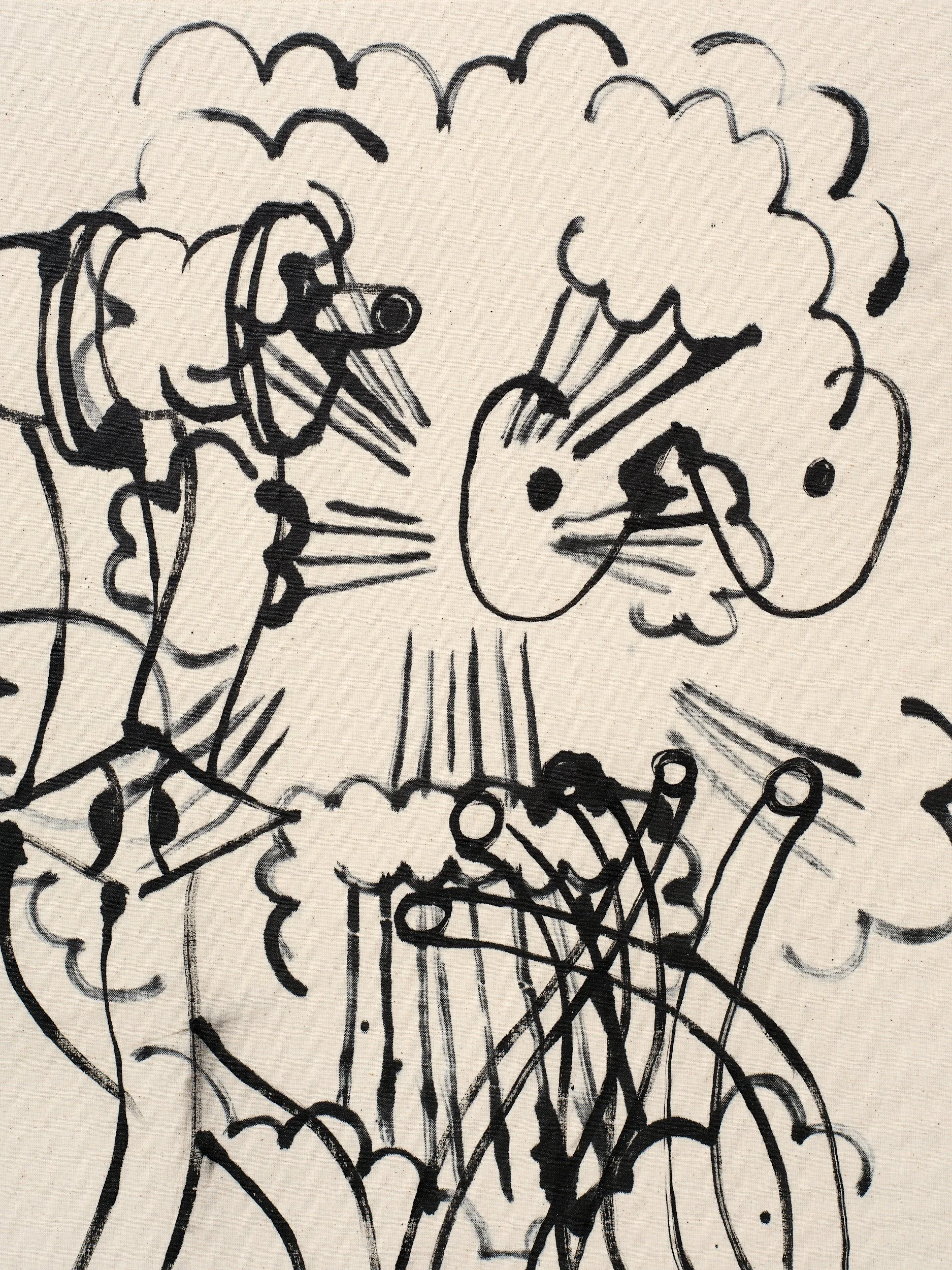   Trial  (detail) 2025 acrylic on canvas 650 x 760mm 