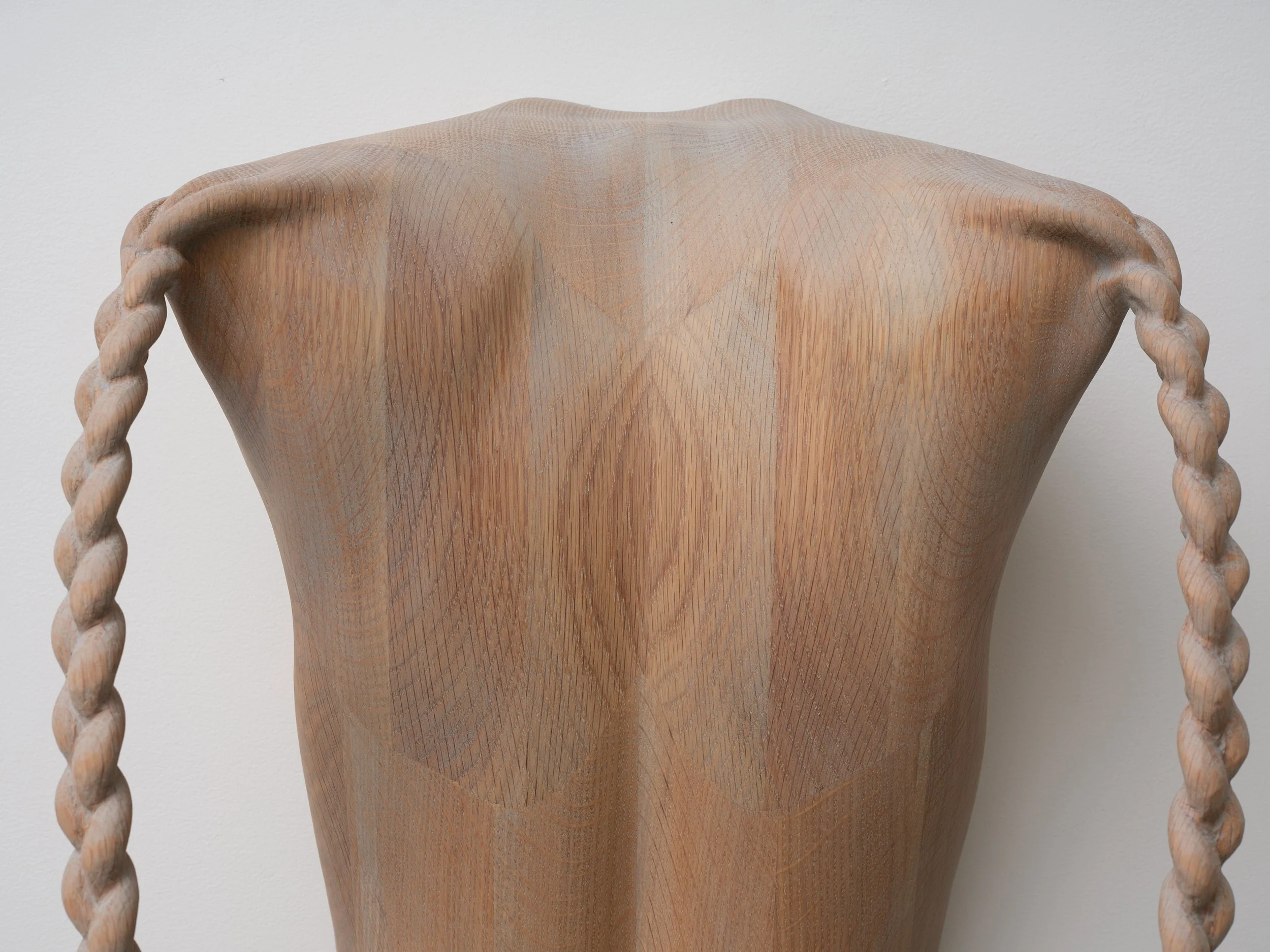   Promise me  (detail) 2025 American oak, flocking, mirror 670 x 345 x 230mm 