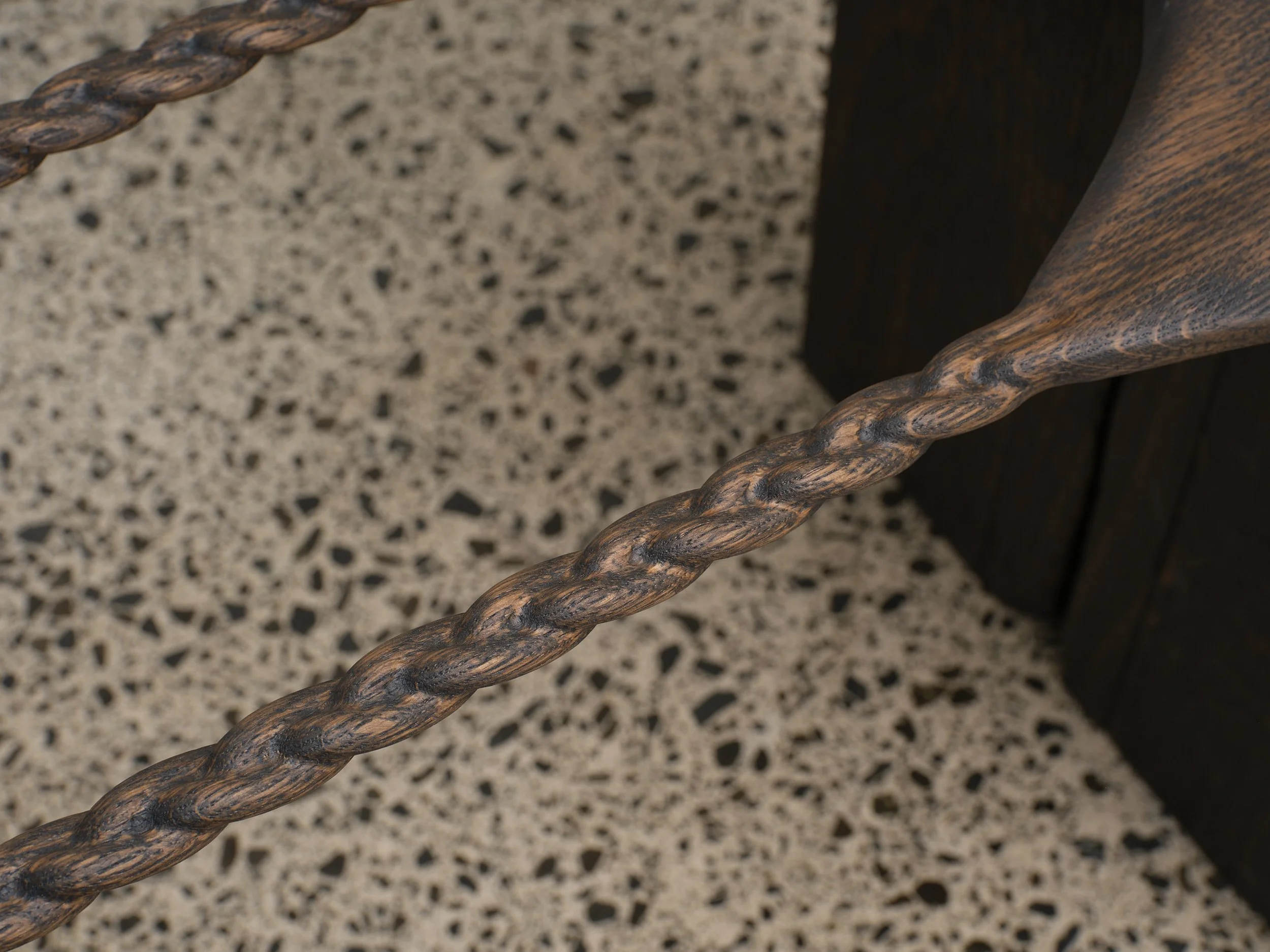   Cheek to Cheek  (detail) 2023 American oak, pine 1035 x 370 x 470mm 