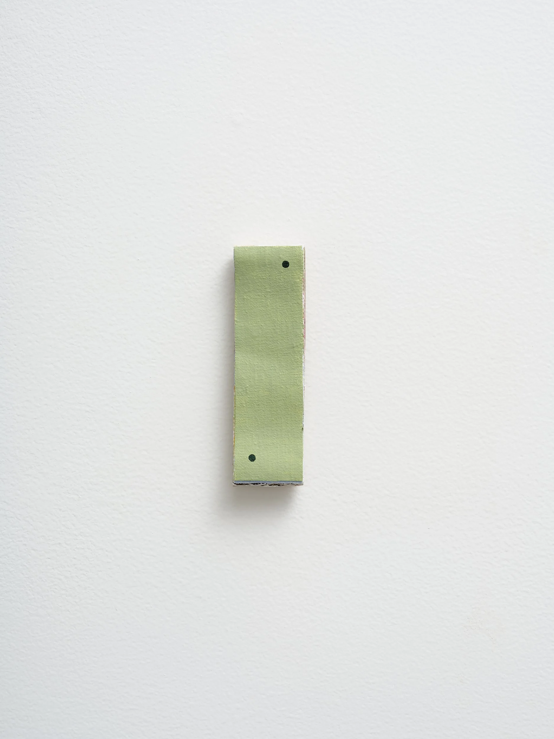   No title   2025 acrylic on canvas and card 130 x 35mm 