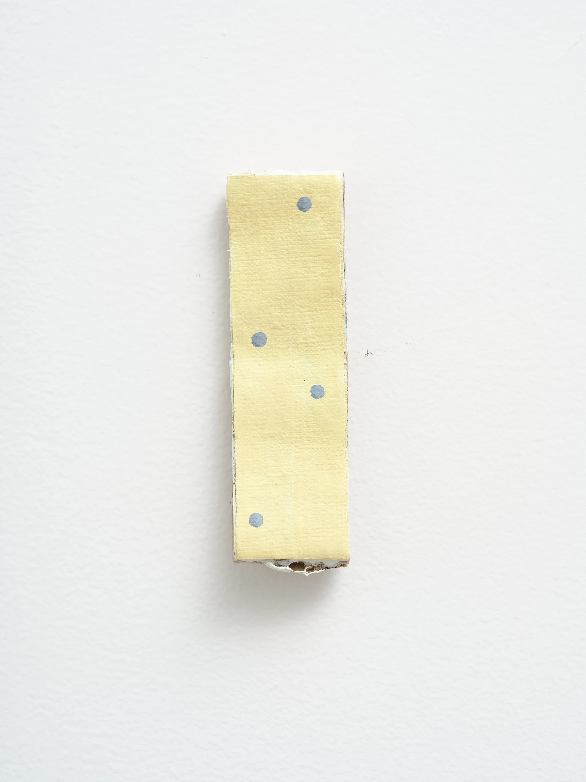  No title  2025 acrylic on canvas and card 130 x 50mm 