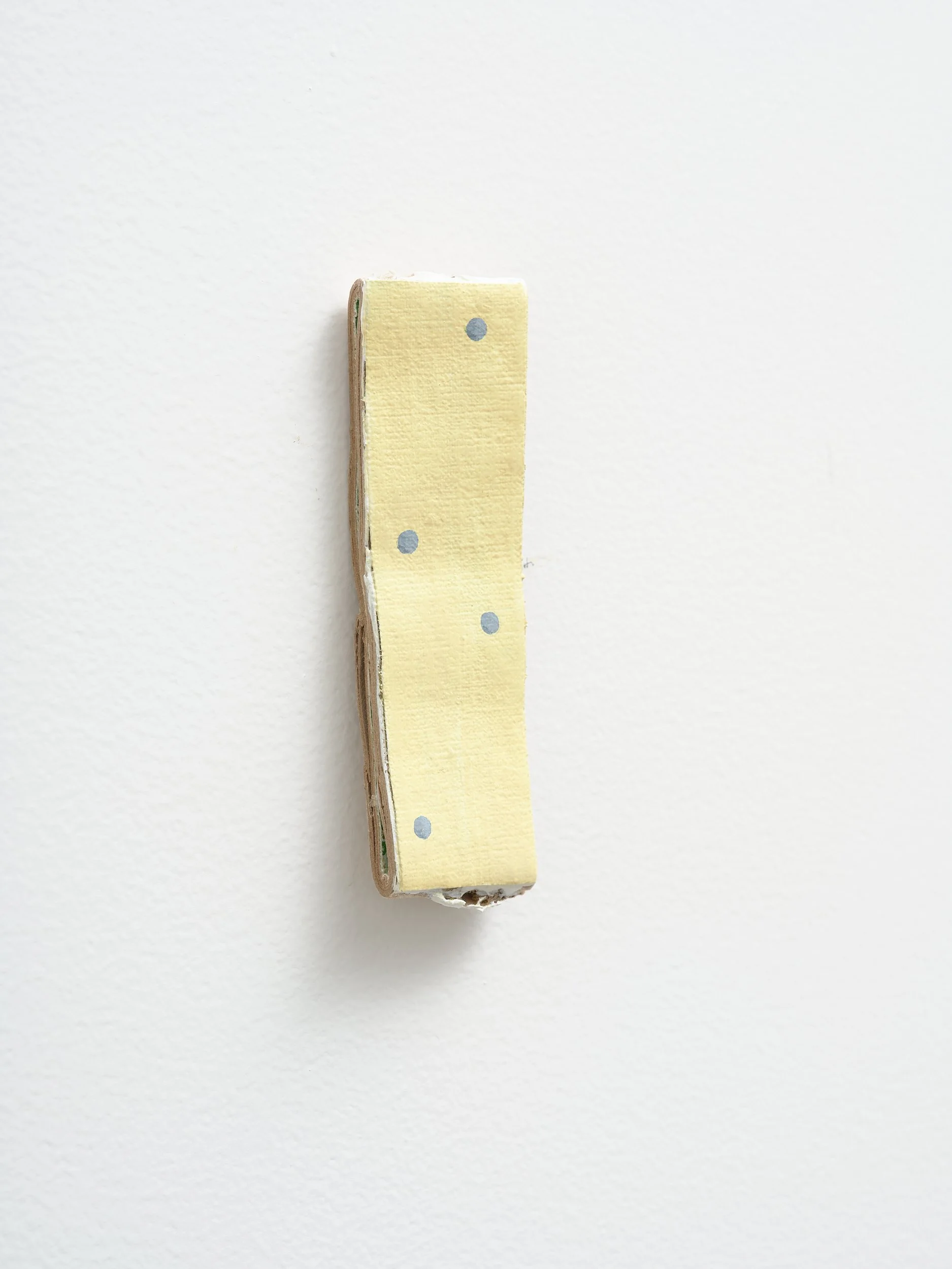   No title  2025 acrylic on canvas and card 130 x 50mm 