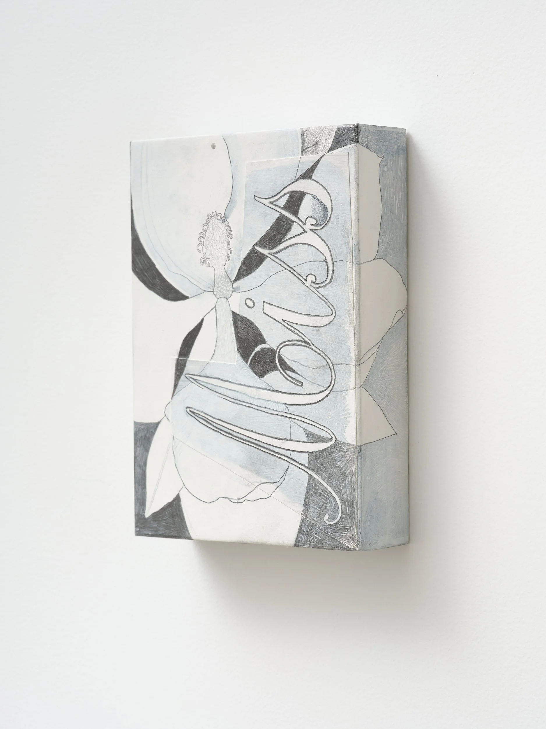   Miss  2026 Pencil, gesso on paper 210 x 148 x 45mm 