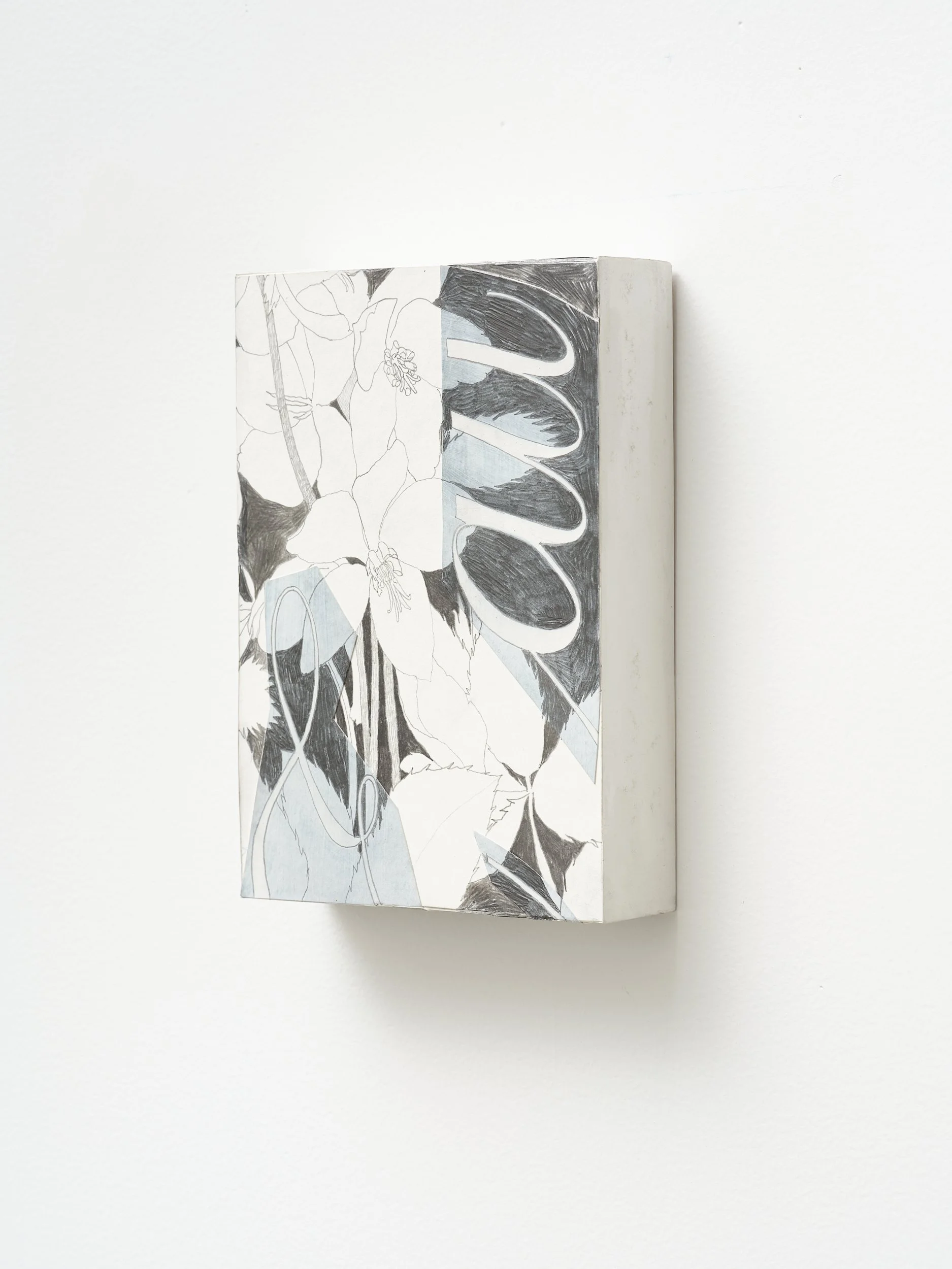   Eau  2026 Pencil, gesso on paper 148 x 210 x 45mm 