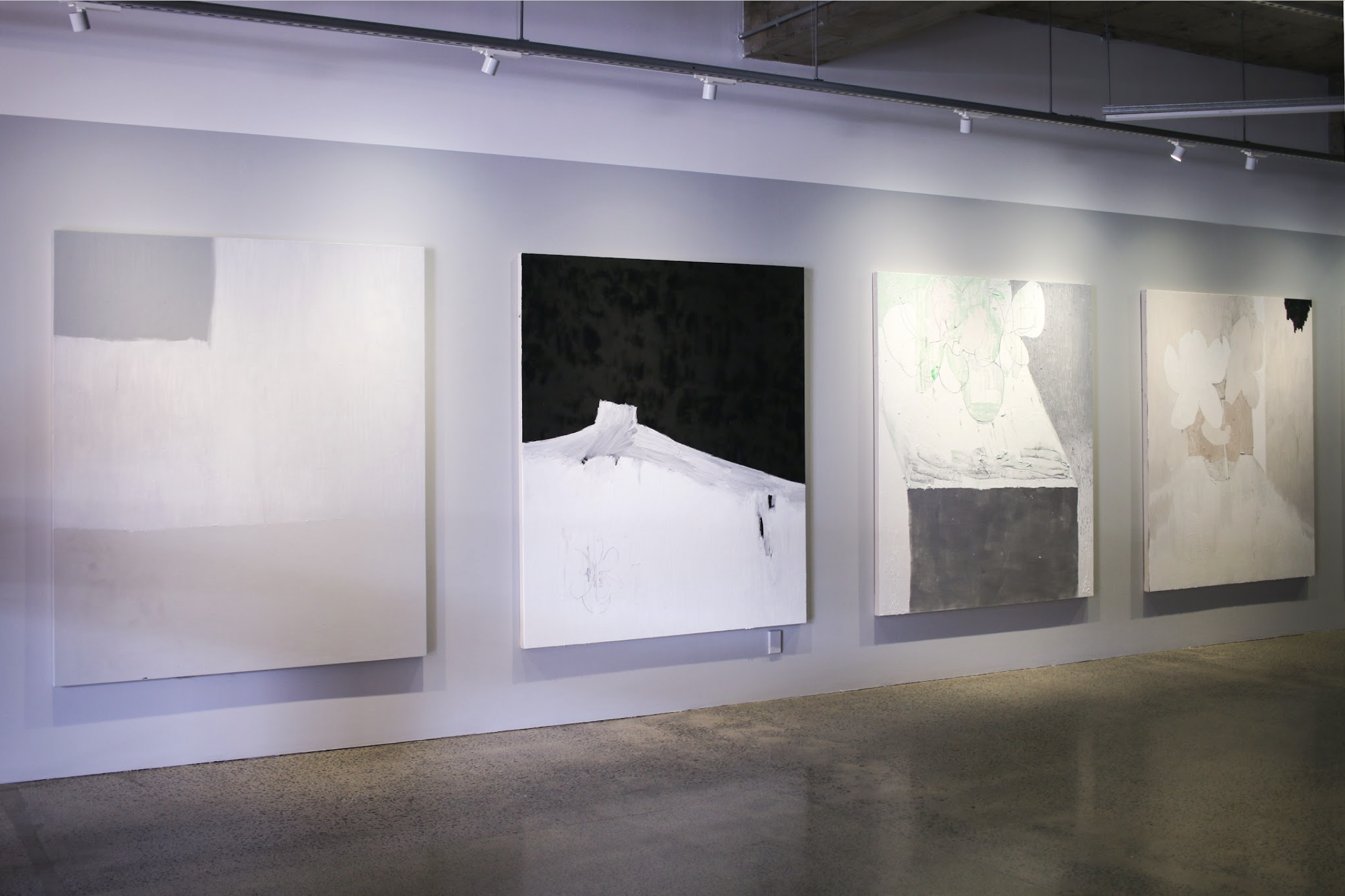  Installation view, Yana Dombrowsky-M’Baye, Dayle Palfreyman, August Ward -  Permissions  Artspace Aotearoa, 2024 Image: Sam Hartnett 