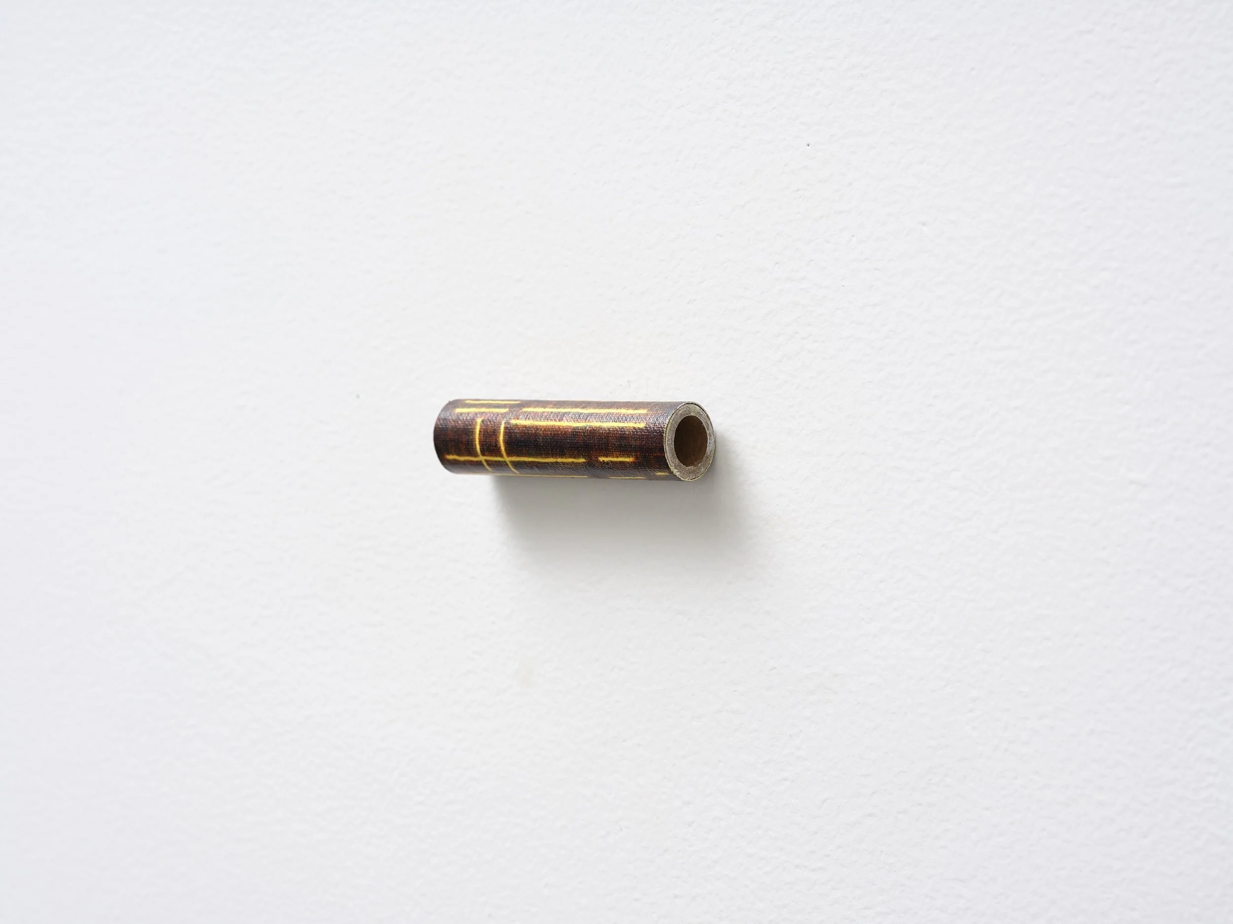   No title   2024 acrylic on linen and cardboard 23 x 80 x 23mm 