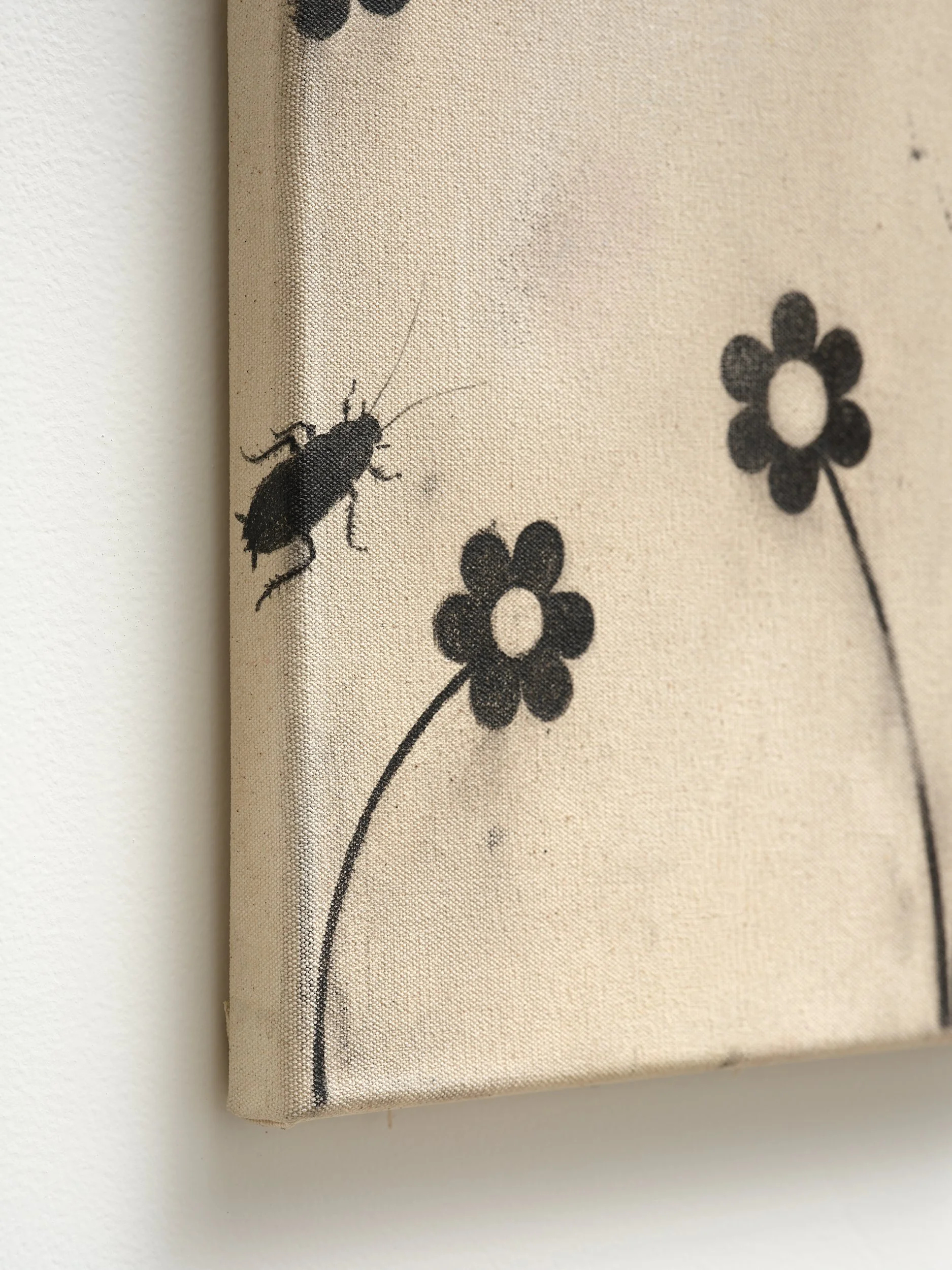   Mount Eden Road  (detail) 2026 casein on canvas 405 x 255mm 