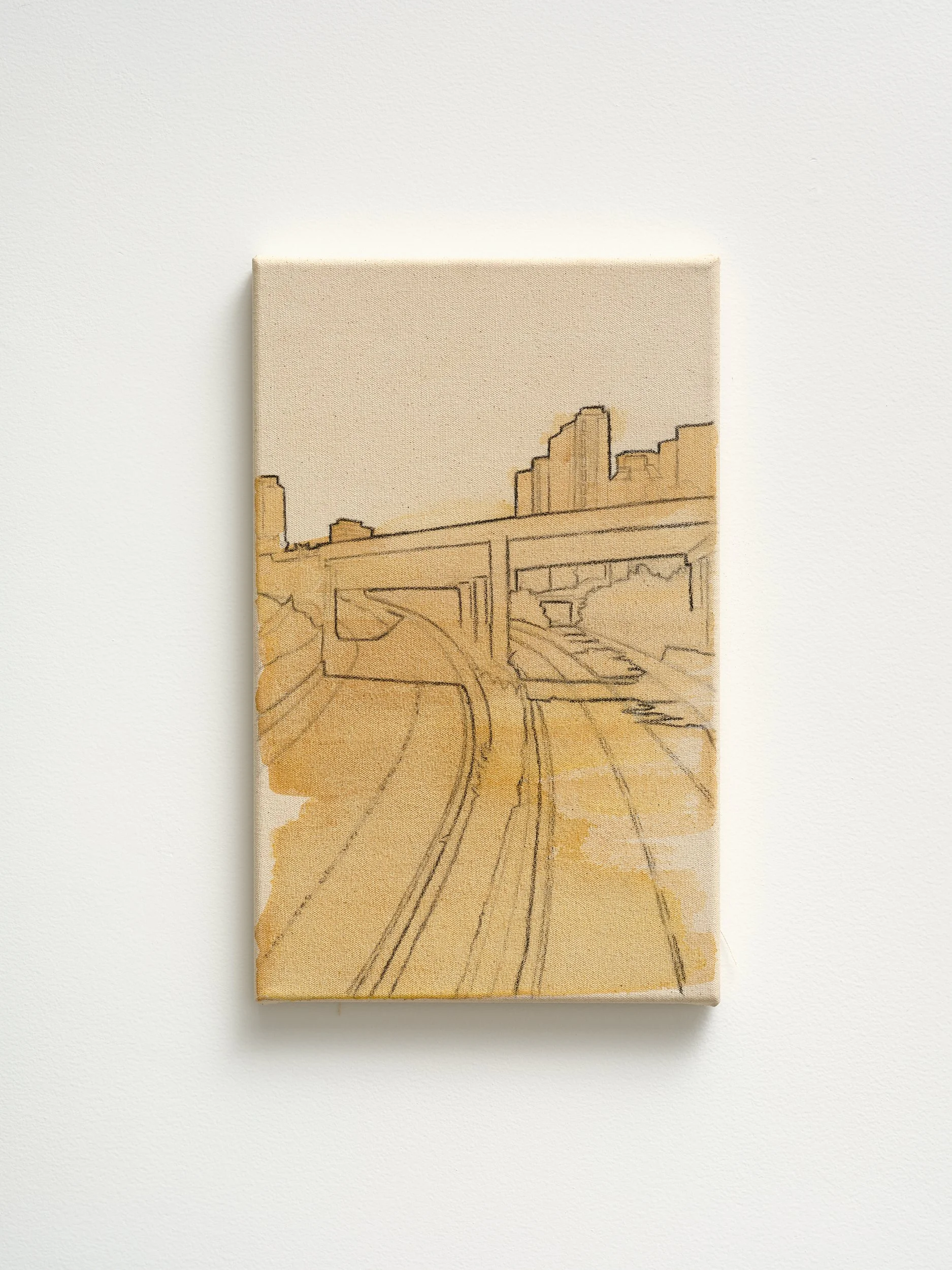   North West  2026 casein and pastel on canvas 405 x 255mm 