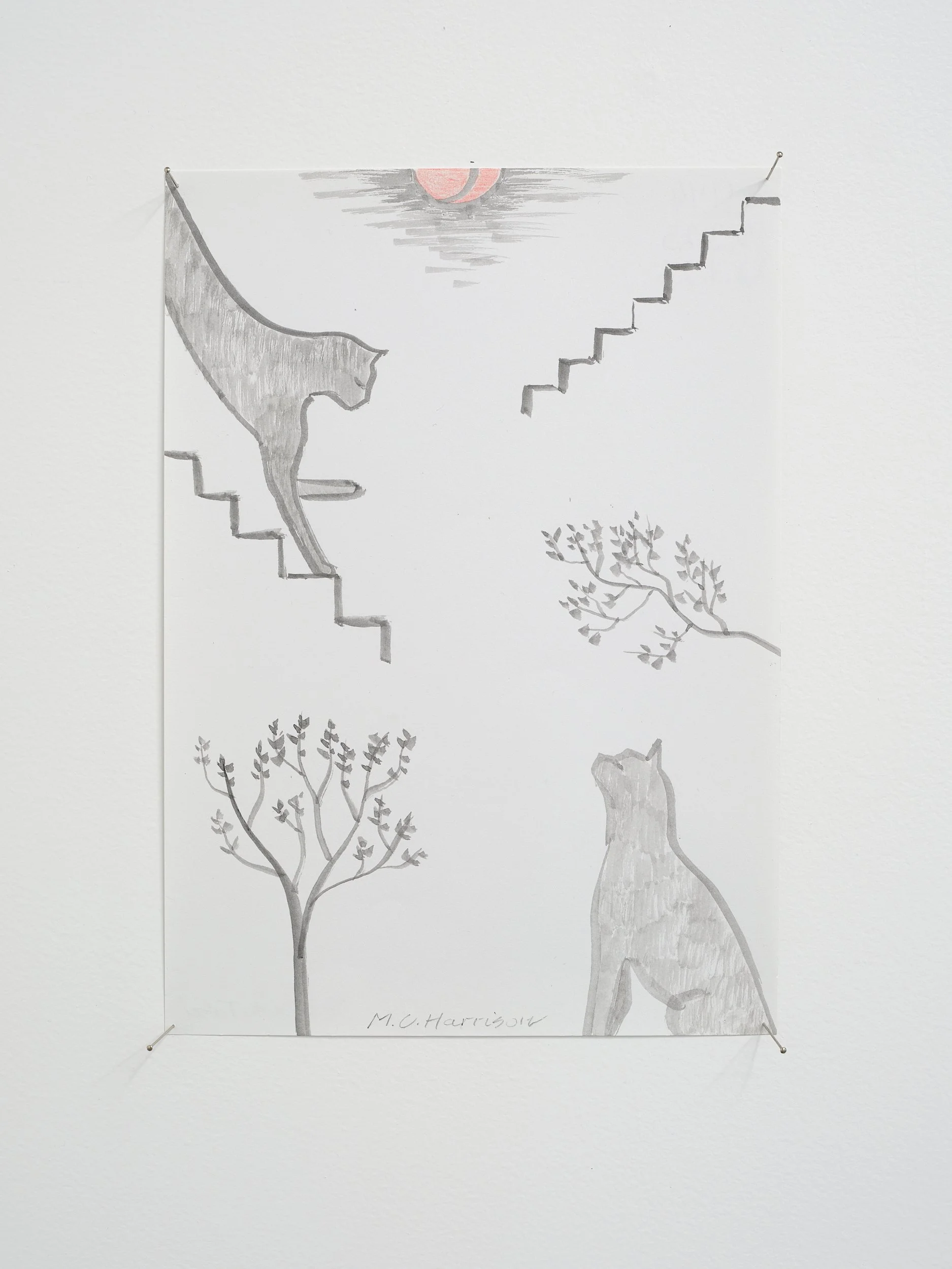   Steps to Take  2014-2026 acrylic on paper 297 x 210mm 