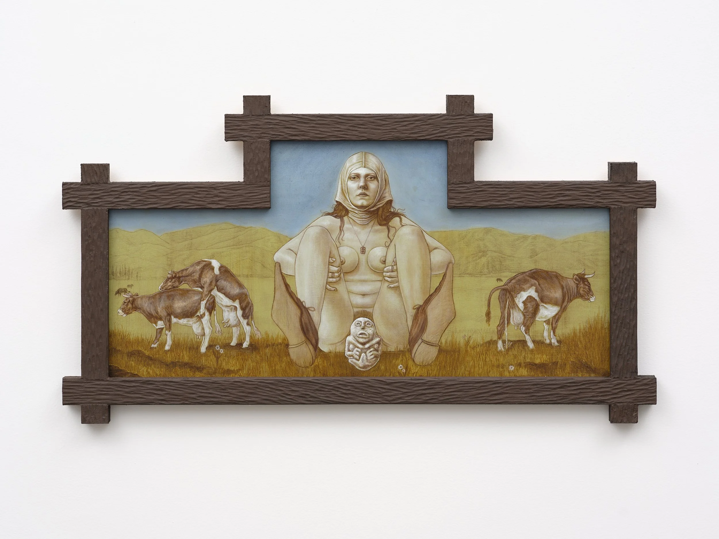   Pastoral  2026 oil and coloured pencil on panel 365 x 700mm 
