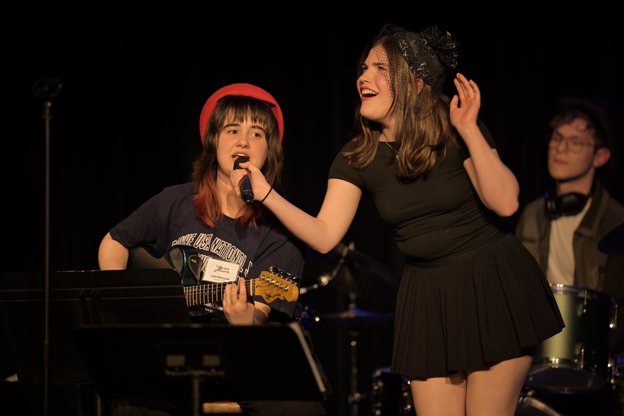  Lula Keteyian and Ella Papineau performing in the 14/48:HS Band 