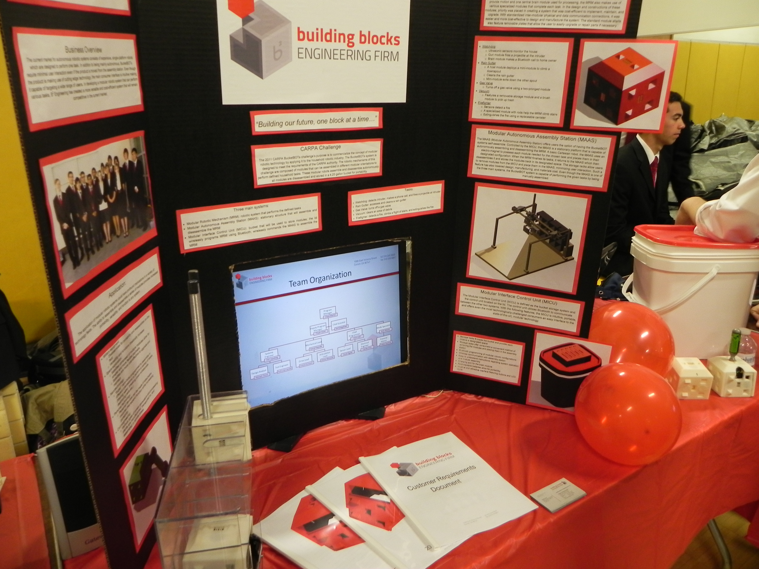 Our final product and presentation was displayed at an end-of-the-year engineering fair.