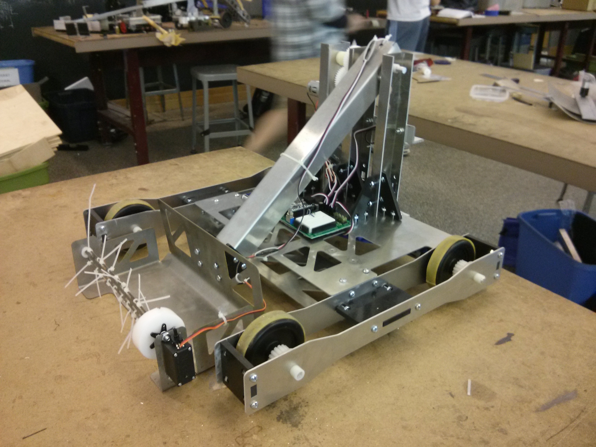  The final assembly of the robot was relatively straight-forward due to planning and designing that was already done in CAD. 
