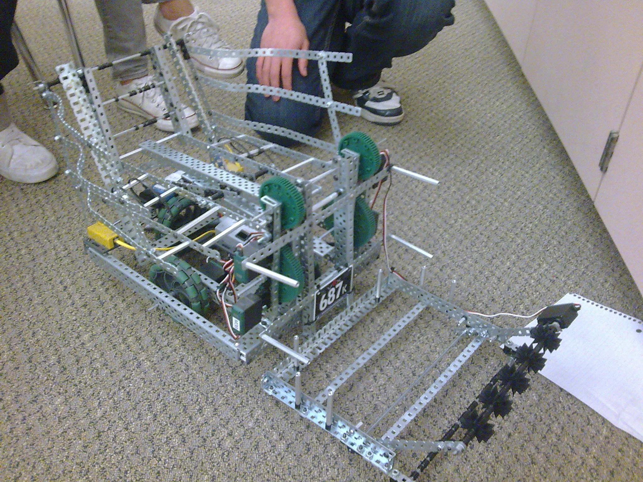 My inspiration for the dumping mechanism of this robot design came from watching a dump truck deliver its payload at a construction site.