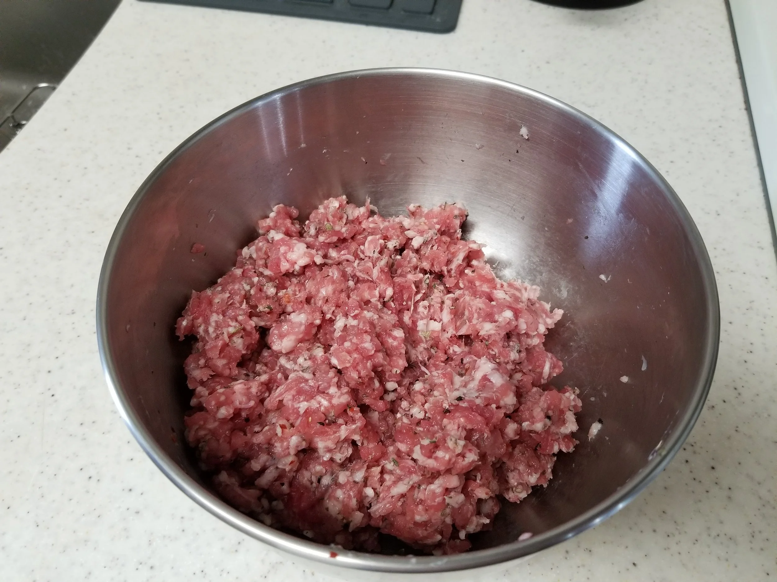 Sausage ready to go.