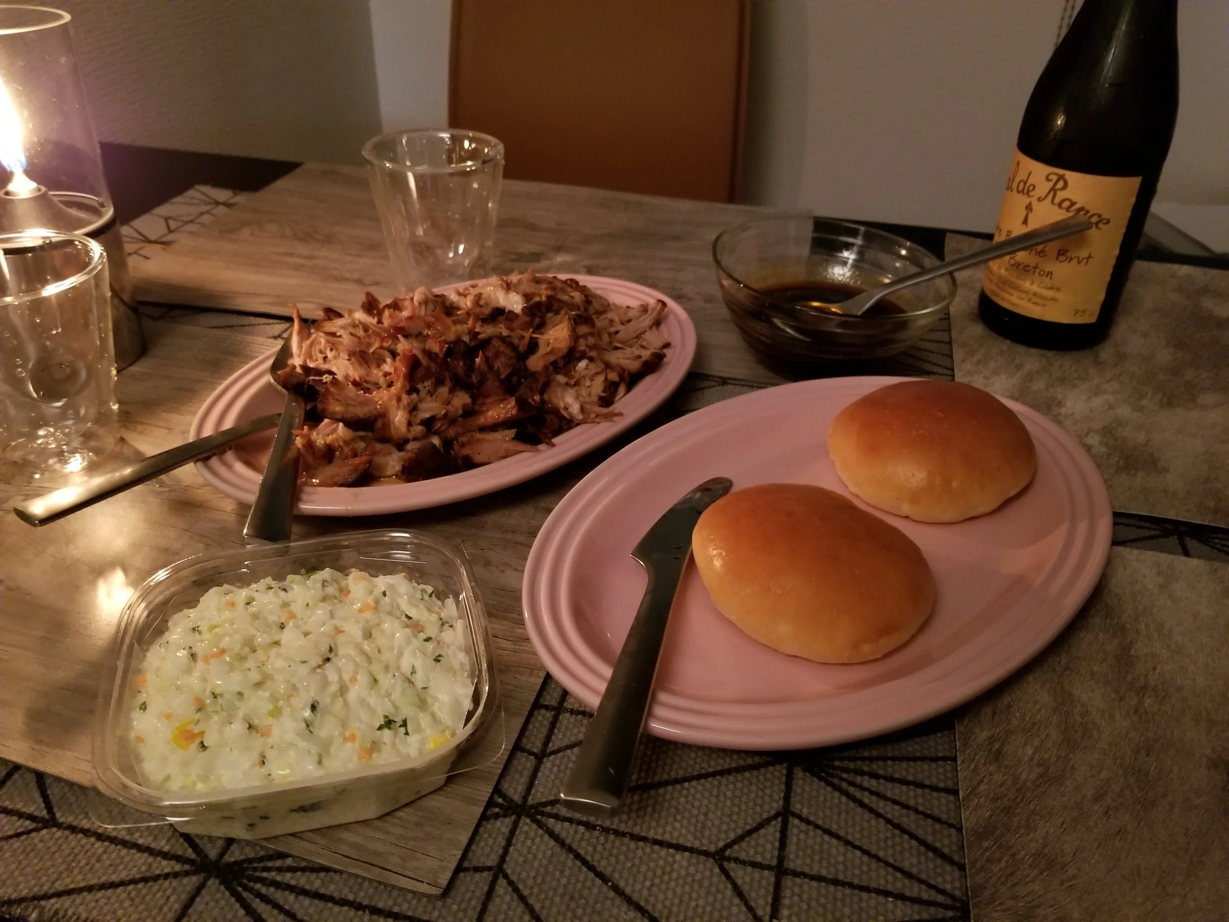 Table set with simple accoutrements.