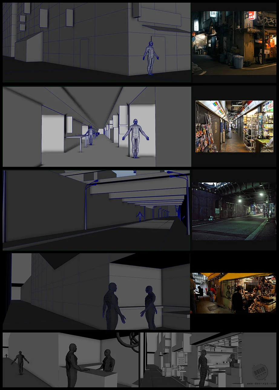 Examples of just some of the early block-out compositions I did for a previous (arguably more successful) image. You can even see me talking about my process on my Gnomon Workshop (shameless plug)