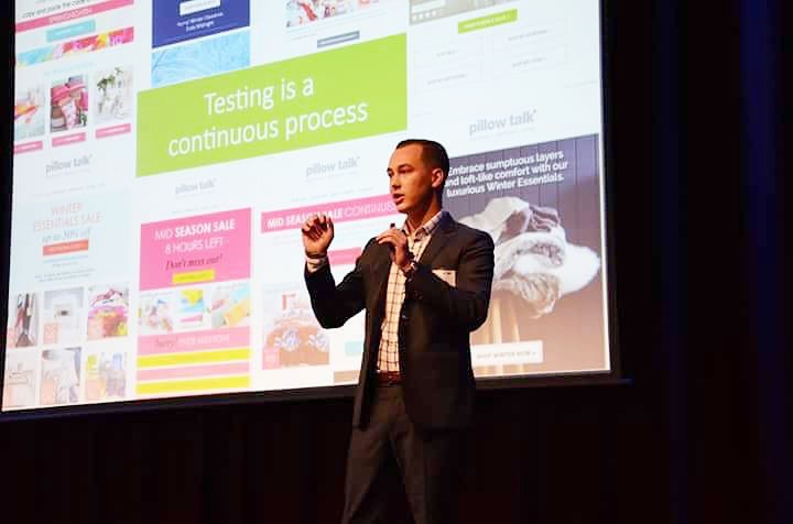 Luke Harrison presenting at the Email Marketing Summit Australia, October 2015
