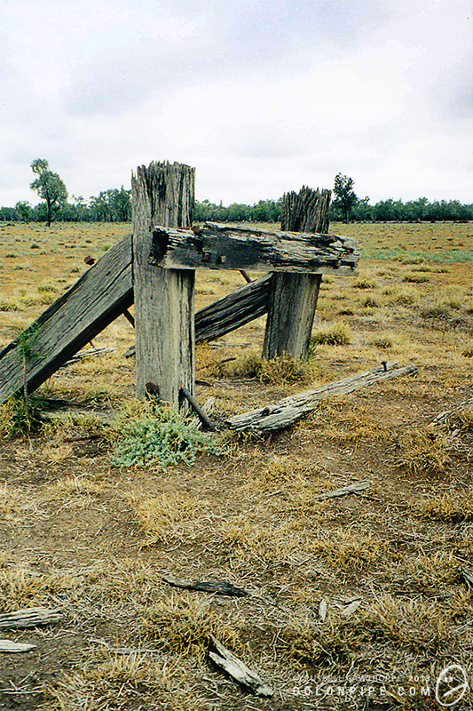 The remains of the buffer. This photograph is from 2002, before the wooden structure had rotted away and collapsed.