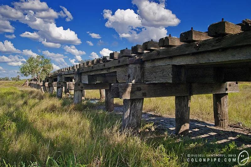A nearby rail bridge.