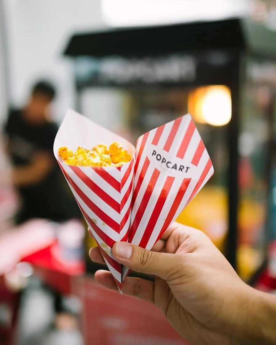 Popcorn in Cones, our signature serving cones at events since we started in 2015. ❤️ 

The idea originated from our old-school Kacang Putih packaging. :)