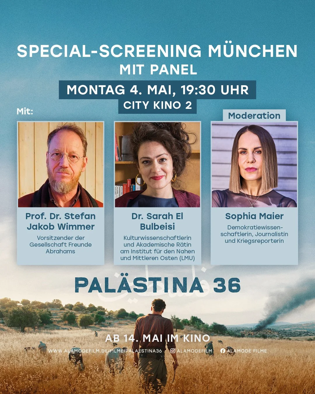 Sondervorstellung "Palästina 36" mit anschließendem Panel - 04.05.2026 City Kino 2, München