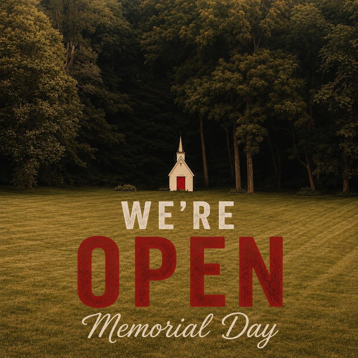 We&rsquo;re open today from 12PM&ndash;6PM. 

Come spend Memorial Day with us at Rockmill!

10% off for veterans and active military.

Backcountry Barbecue is closed today, so outside food is welcome.