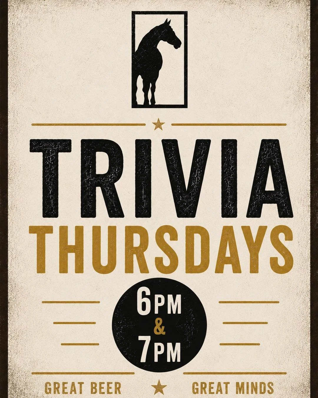 Trivia Thursdays start today at Rockmill Brewery! Join us for fun, beer, and friendly competition! See you at 6PM!