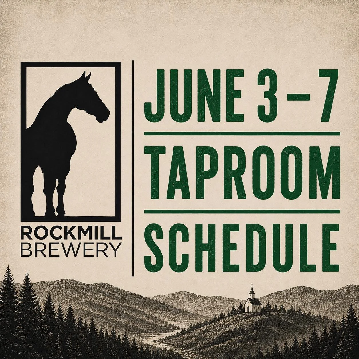 JUNE 3 &mdash; 7

We&rsquo;re adding a special Wednesday taproom night this week only! Backcountry Barbecue is closed Wednesday, so feel free to bring a picnic or outside food and enjoy the patio with us that day.

🔥 Backcountry Barbecue will be ser