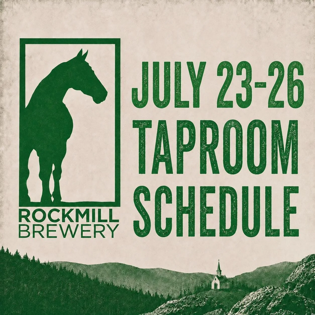 THURSDAY: 4PM &mdash; 9PM
📚 Trivia &bull; 6PM &mdash; 8PM

FRIDAY: 2PM &mdash; 9PM
🍷 Wine tasting with Taylor Lipovsky &bull; 6PM &mdash; 8PM

SATURDAY: 12PM &mdash; 9PM
🎶 Willow Jayne &amp; the Lazy Day play live at the taproom &bull; 4PM &mdash;