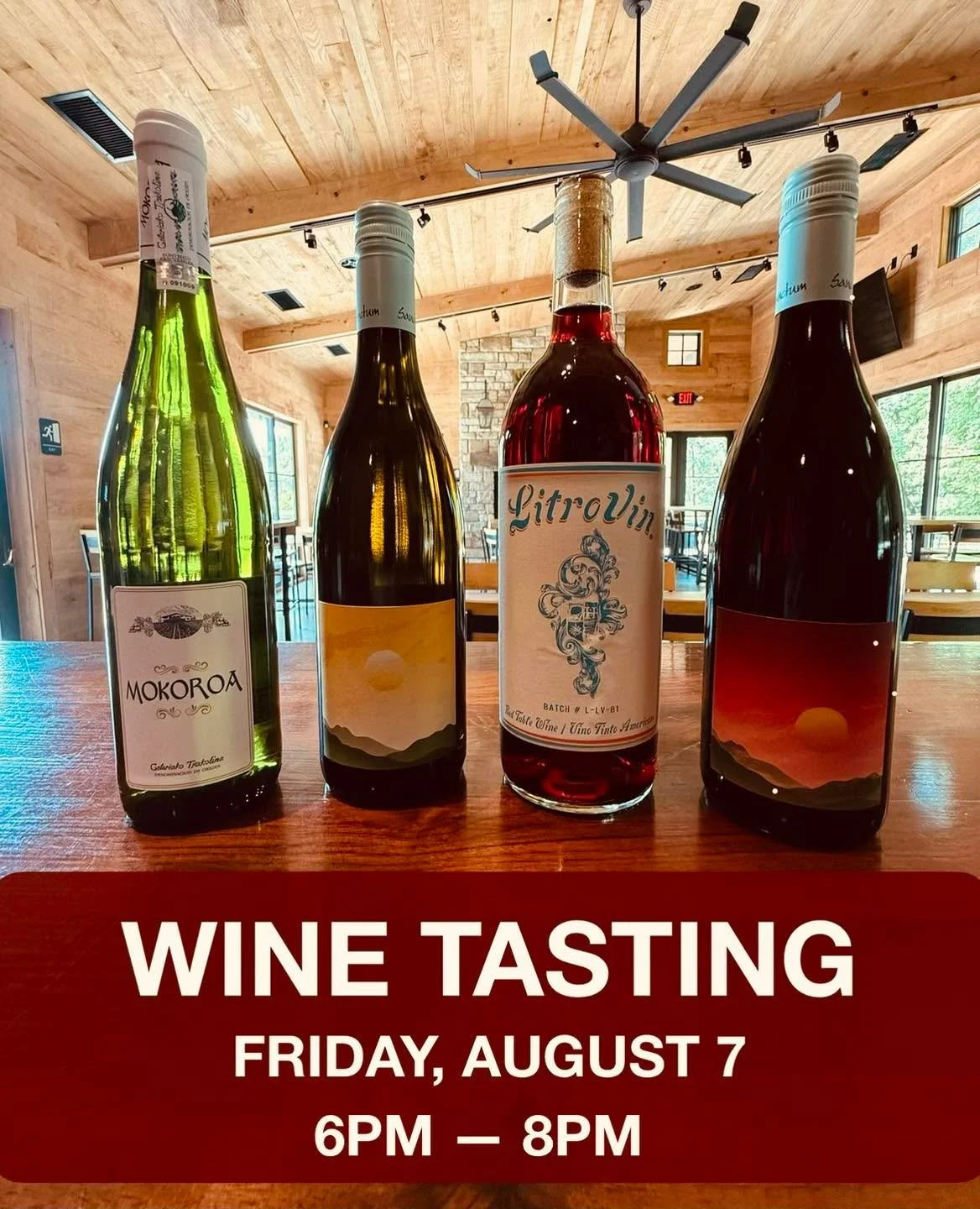 Join us this Friday for another guided wine tasting with Taylor Lipovsky.

Sample four unique wines from Slovenia, Washington State, and Basque, Spain. All for $15.

🍷 August 7 |  6:00&ndash;8:00 PM

Whether you&rsquo;re a seasoned wine lover or jus