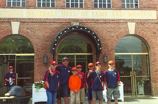 The Titans Elite outside the National Baseball Hall of Fame in Cooperstown. Photo by Titans Elite
