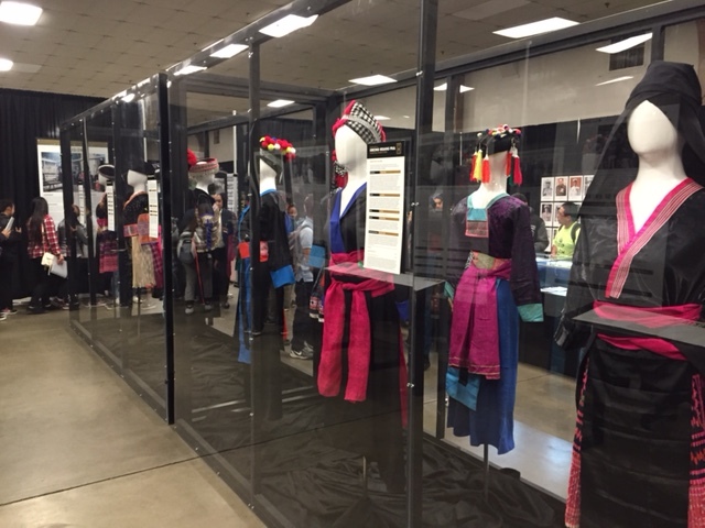A display of clothing worn by the Hmong. Photo by Steve Newvine