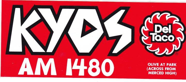  A bumper sticker from the heyday of station KYOS. Photo from KYOS.