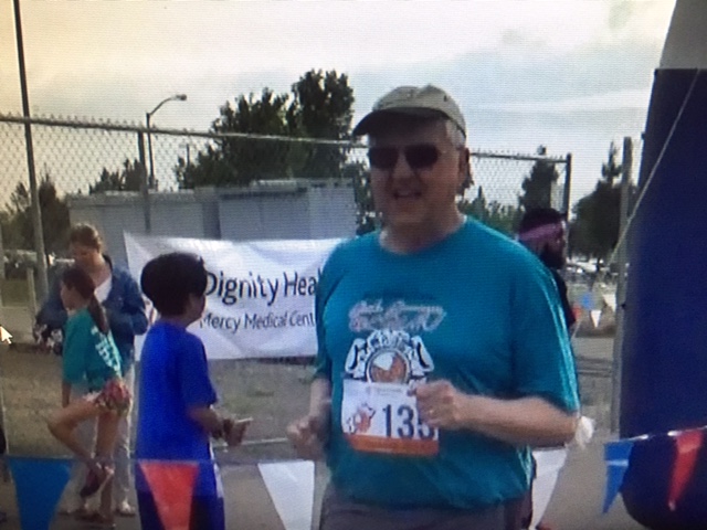 Eight months after the UC Merced 5K, another finish line. This time, the venue was the Mercy Medical Stroke Awareness 5K. Photo from the Newvine Personal Collection