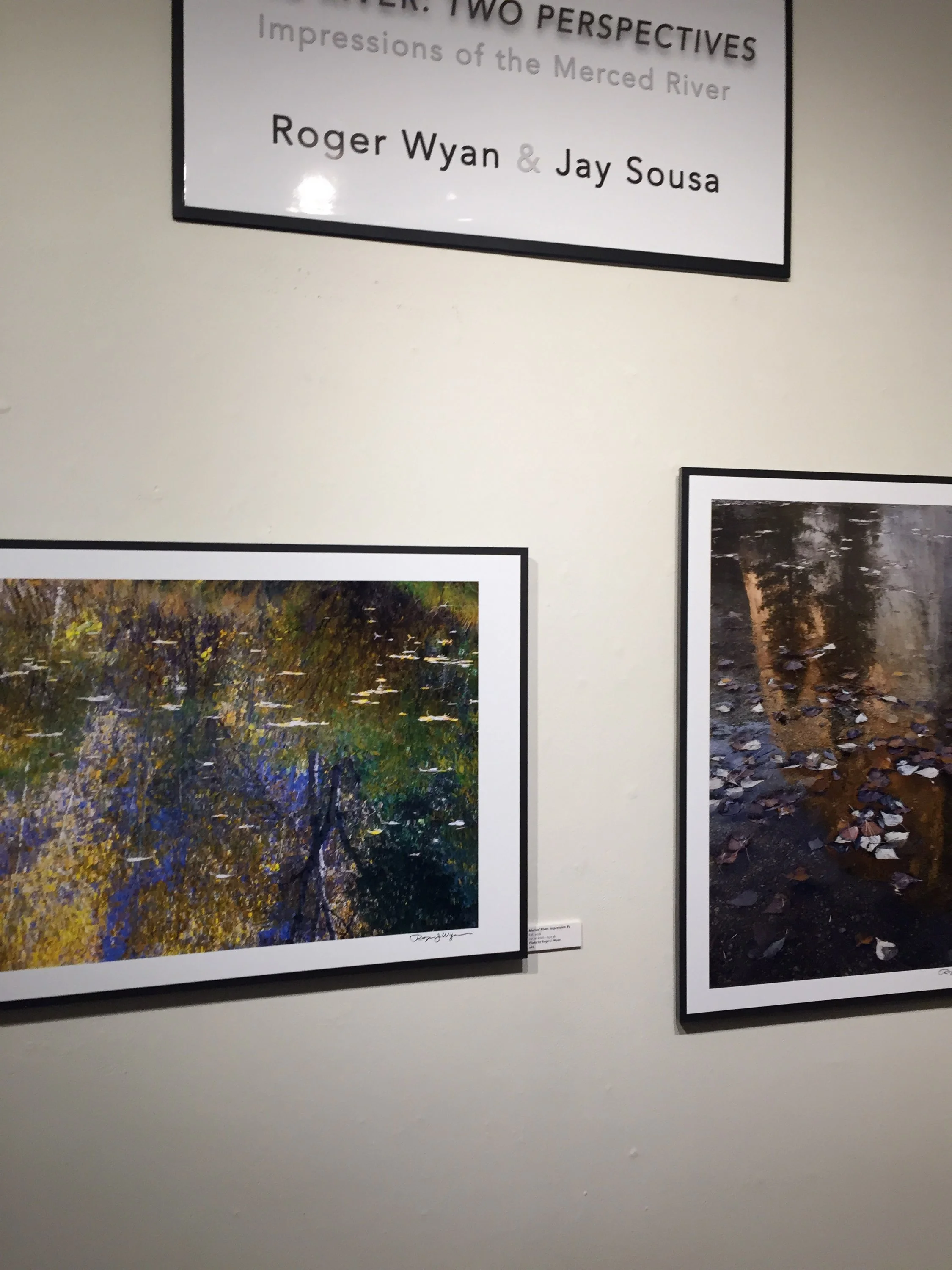 The photography exhibit One River, Two Perspectives is running at the Merced College Gallery through March 21. Photo: Steve Newvine