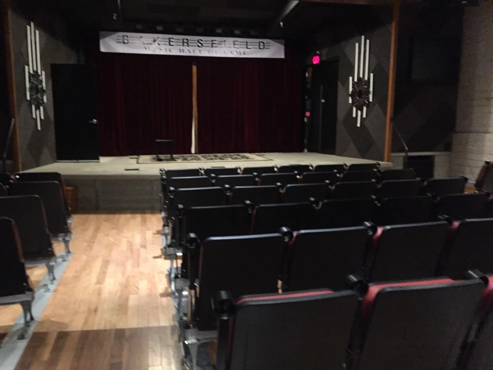 The stage for performances at the Bakersfield Music Hall of Fame. Photo- Steve Newvine