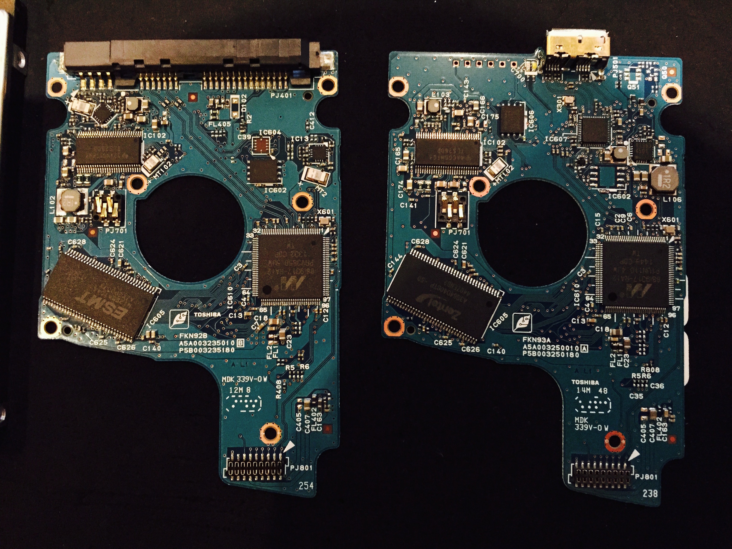 Trying to find compatible SATA PCB to do a proper head map and clear P list and G list on the MQ01UBD050 
