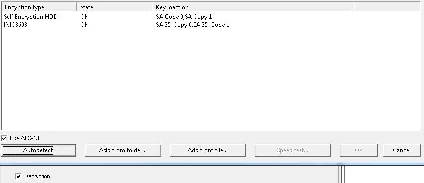 Decrypting the drive on the fly to allow sector access and therefore data access! 