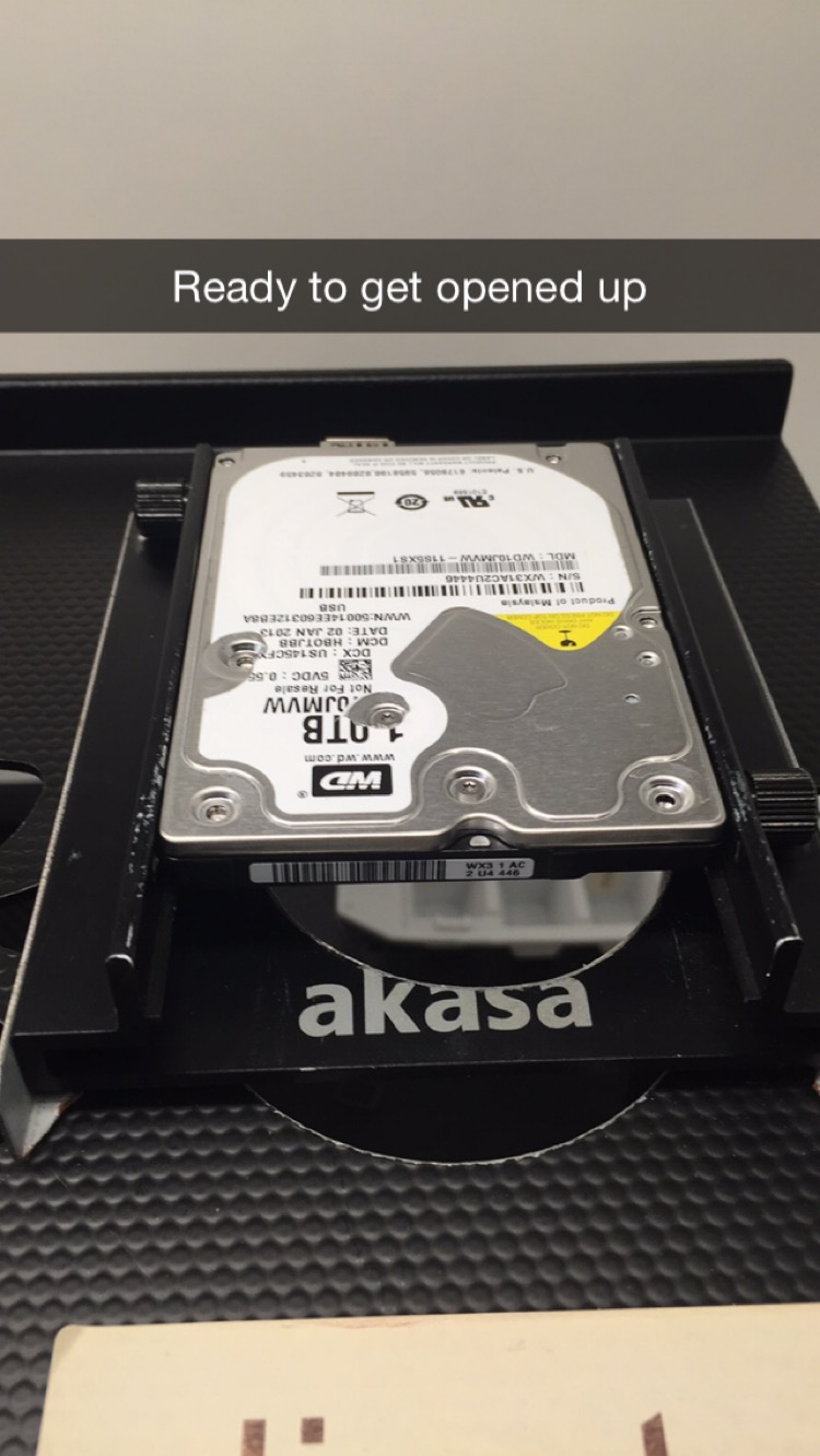 Our Western digital in the clean room ready to get taken apart