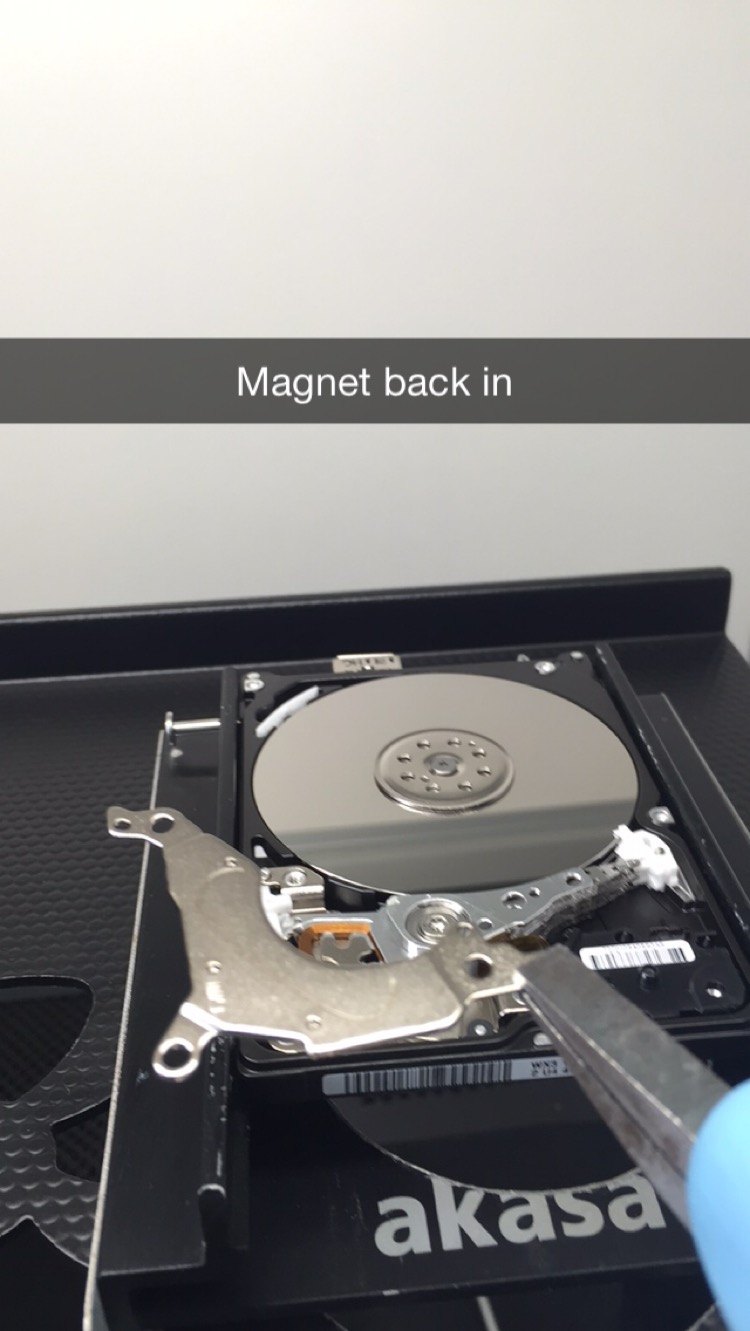 Now that the heads and magnet is back are back in, I need to convert this drive from USB3 to SATA for full control