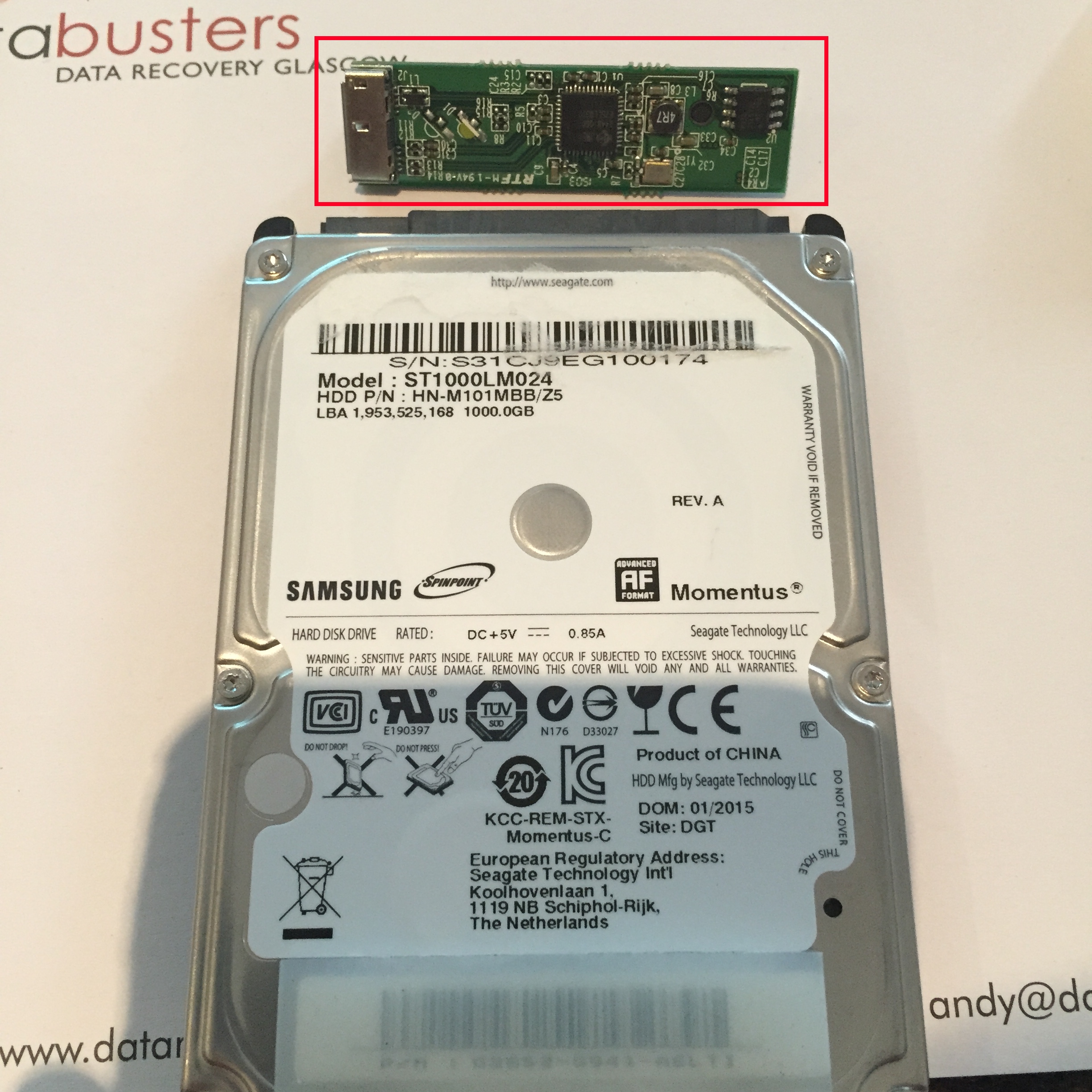 The USB 3 Connector is where the encryption chip resides. You therefore NEED that to read/recover the data 