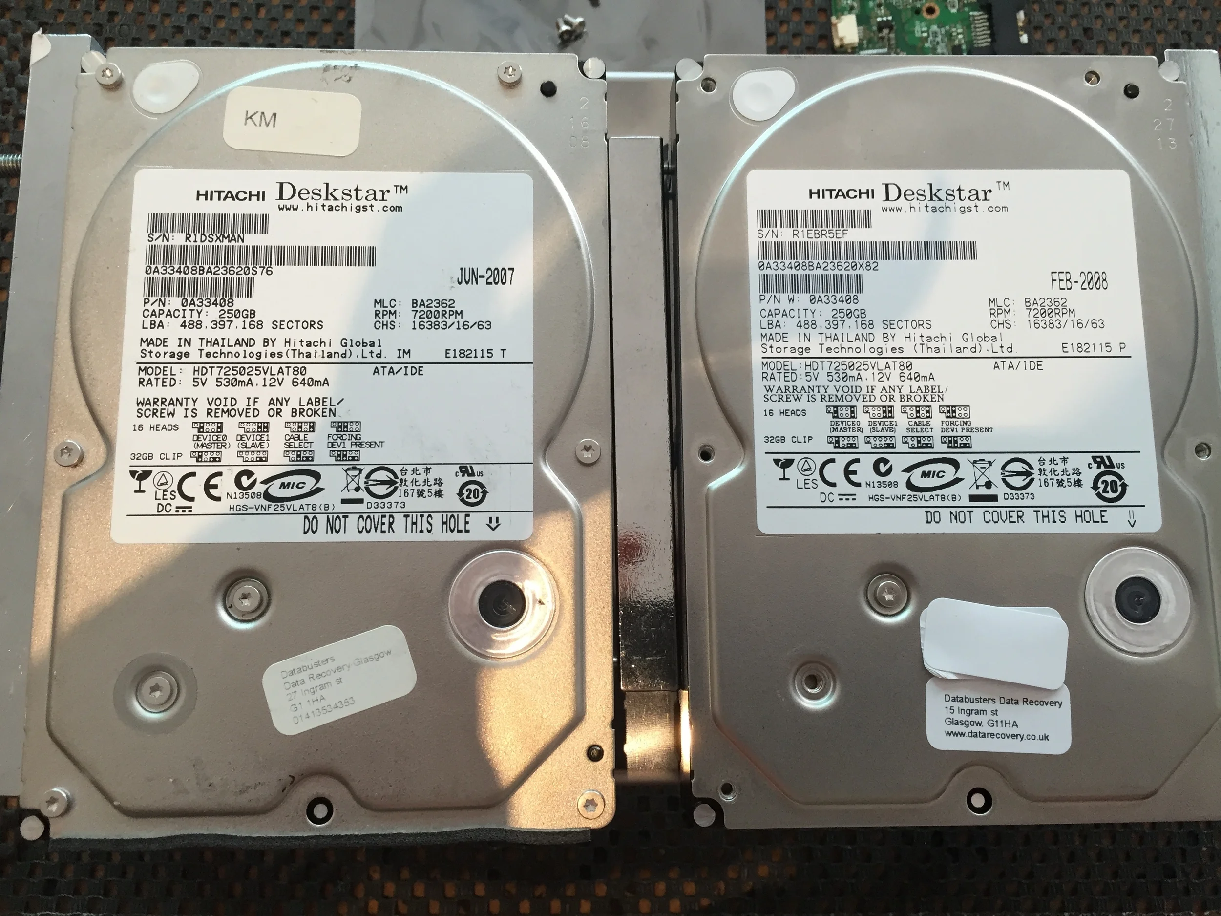 Note the matching model numbers 