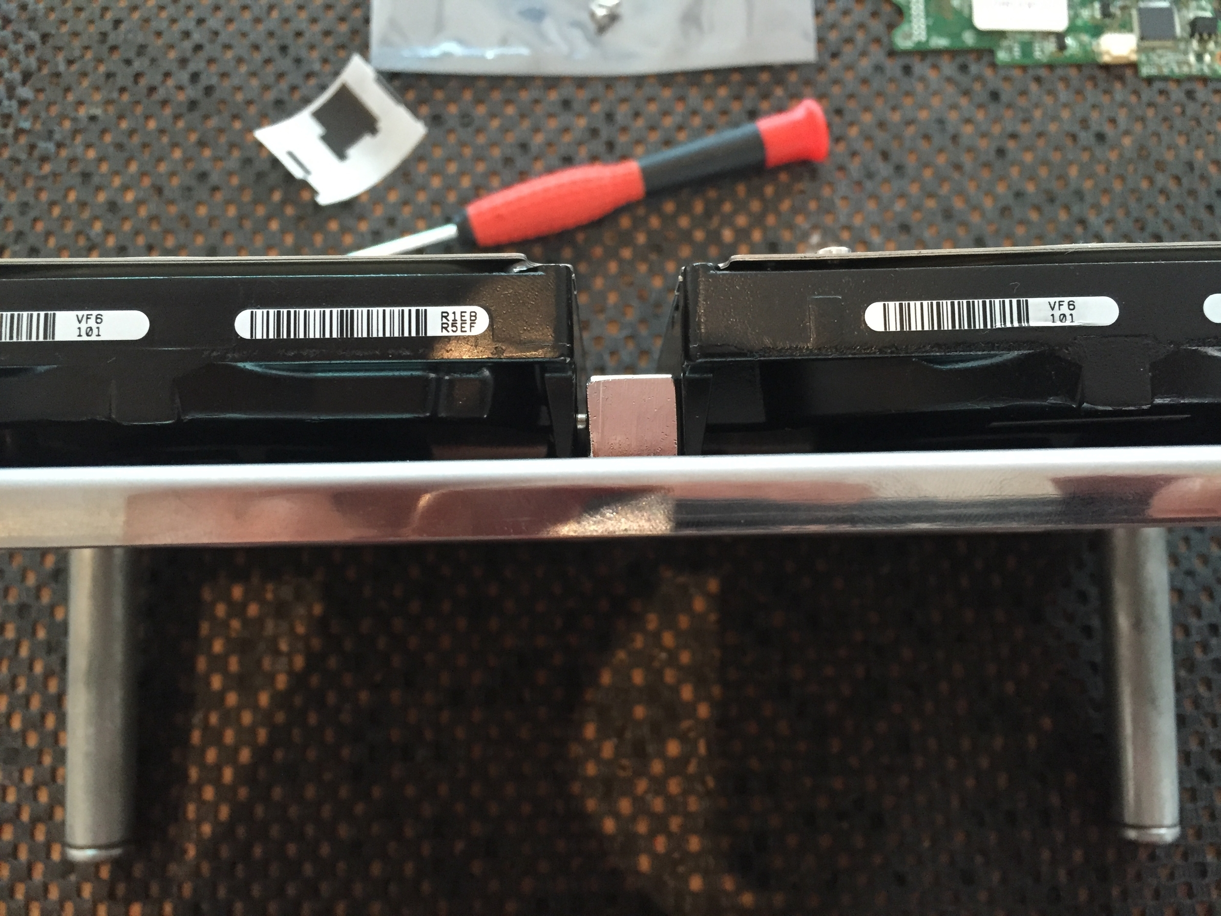 The 15 minute hunt for a "donor drive" to replace parts. On these I match the model number and the top line of the 3 digits on the side (you only really need the first 2) but I wasnt taking any chances with this one. 