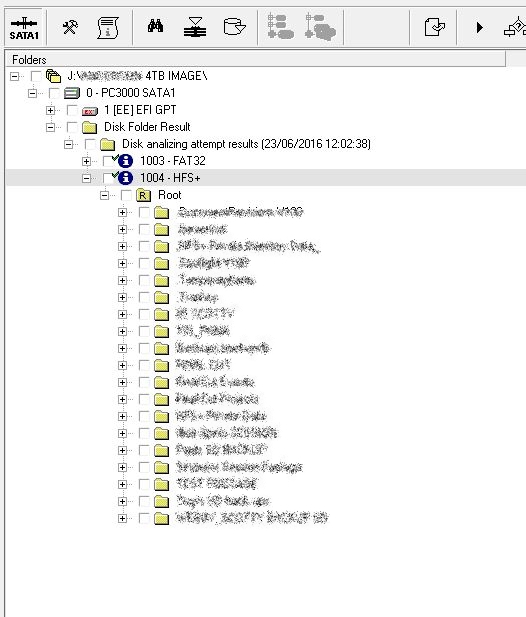 Some damage under head 0 due to it being dropped but Im working through the damage , Just sent the customer a file listing of his data so he can tell me what is most important. Ideally you go for everything BUT on drives that are shady and have stability issues you always go after the most important data, once you have this you can start to get the rest. Priority is absolutely key on dropped drives! So far im happy with this one, other jobs here ... or if you would like to contact me you can do that here Thanks for your time Andy 