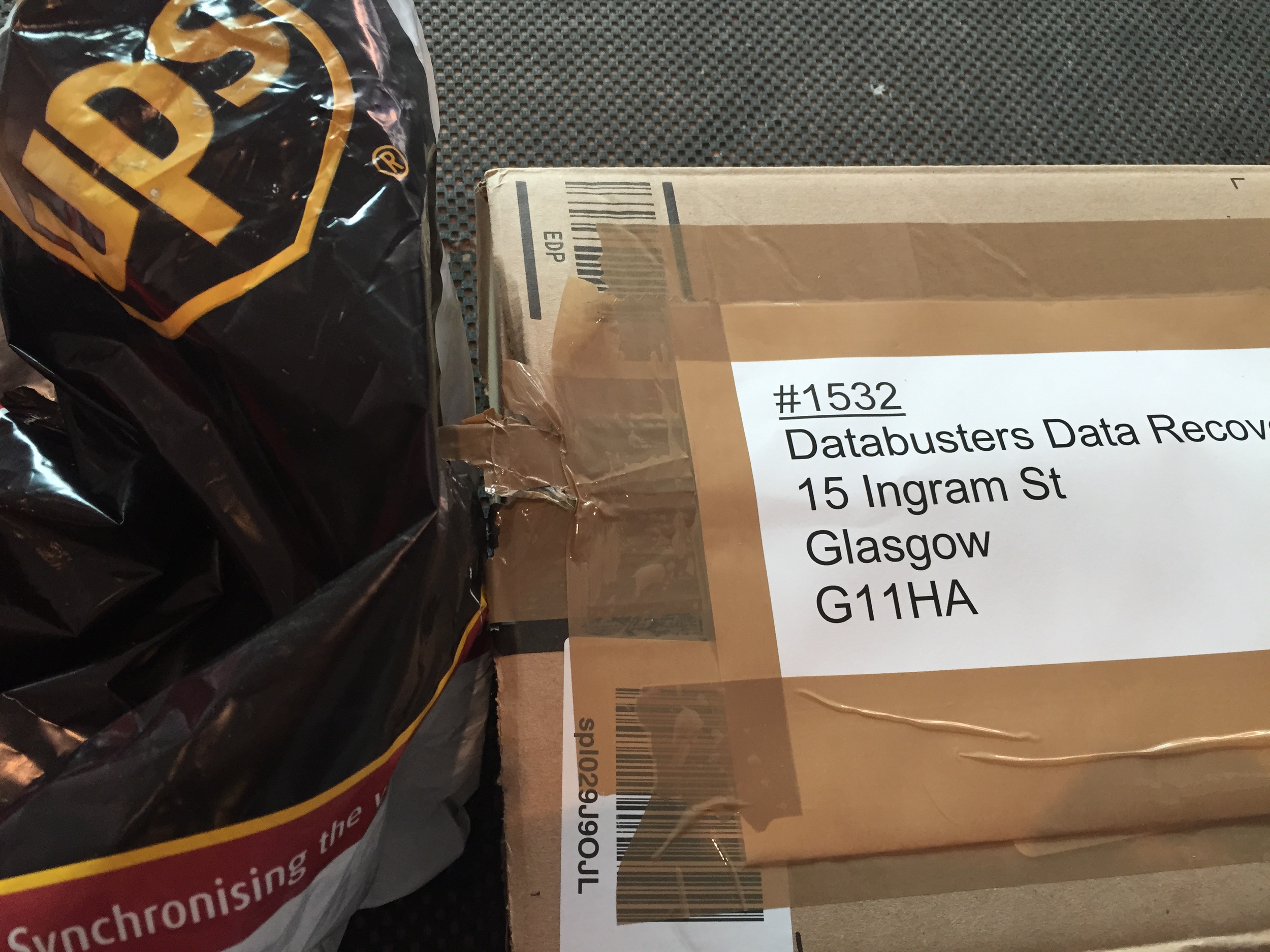 The bulk of drives I get sent are sent in from north of Scotland, England (some from Ireland) and abroad, I use UPS and DHL. The local ones I ask that they come and see me personally so we can look at a drive together. I prefer it that way. 
