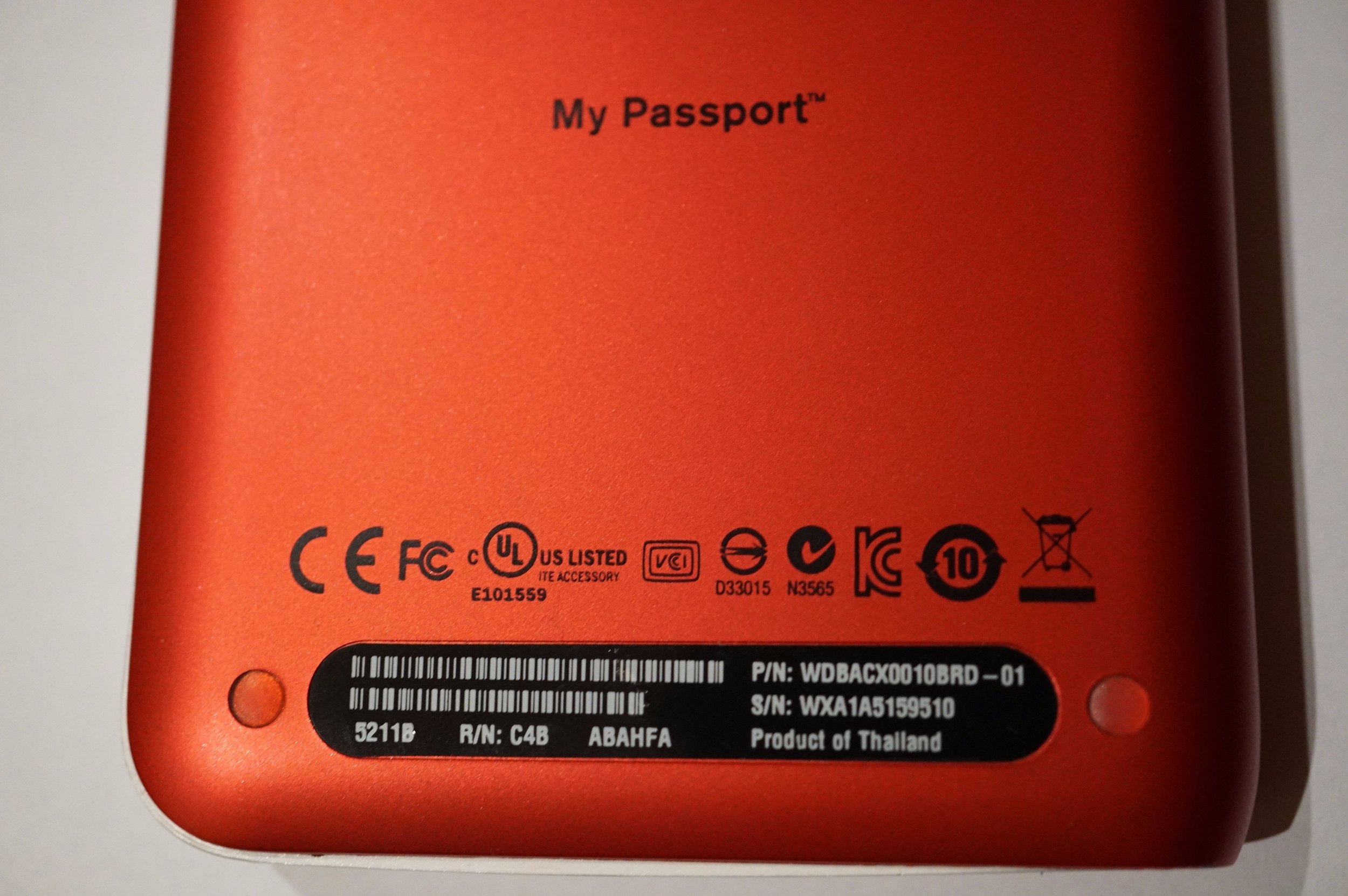 WDBACX0010BRD-01 1TB WD My Passport red