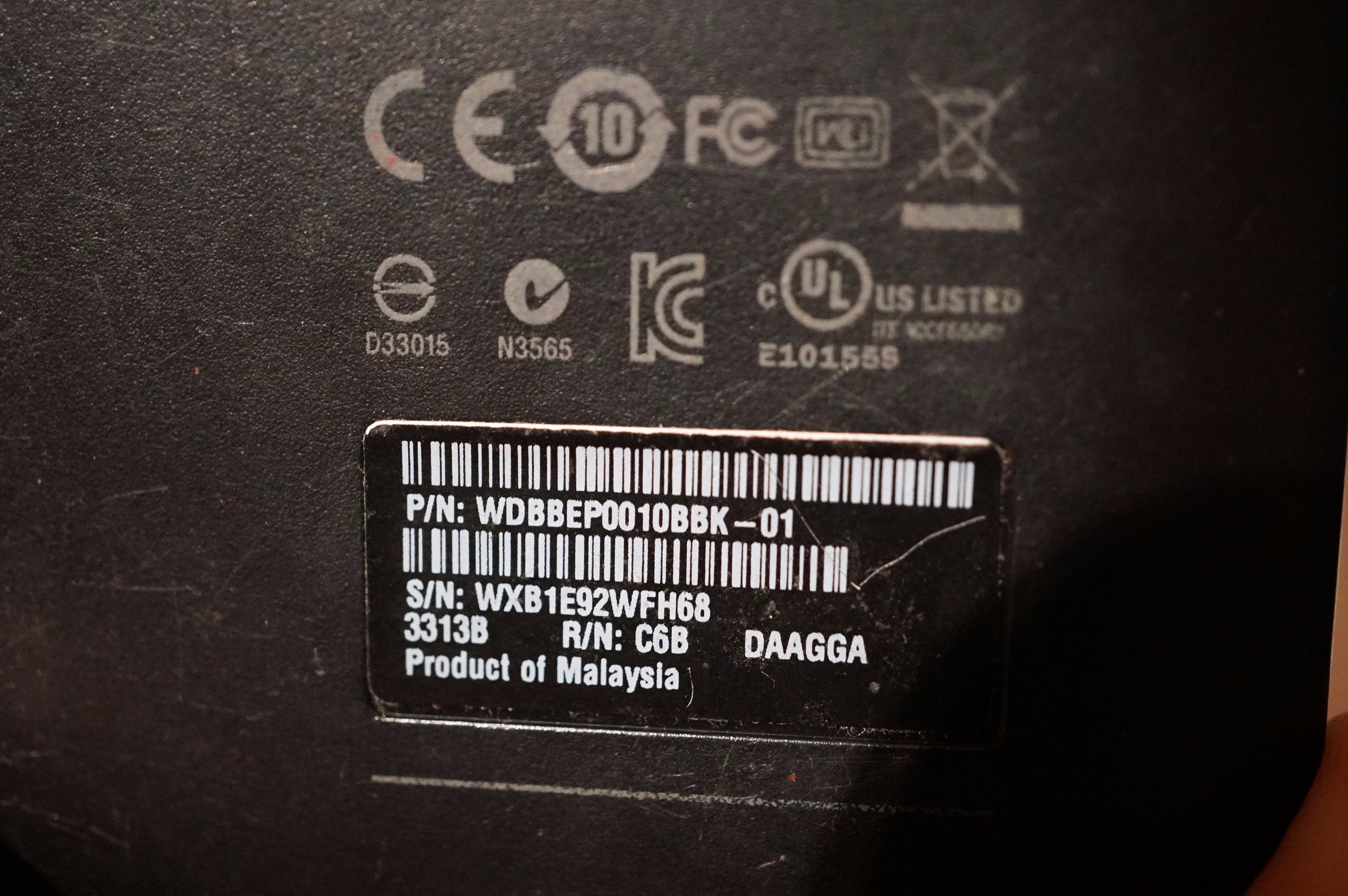 WDBBEP0010BBK-01 1TB Black Western Digital My Passport